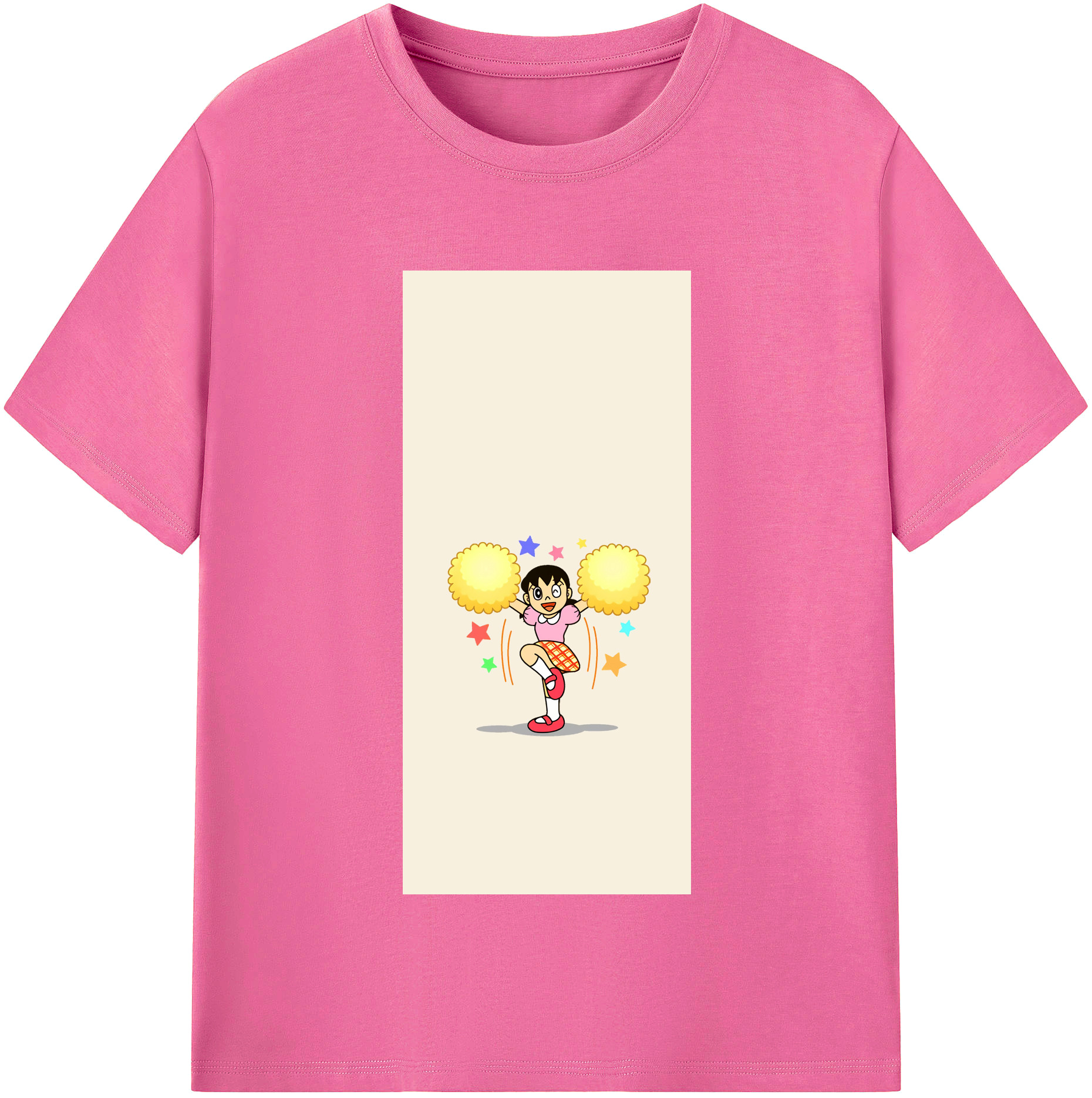 （画像用） ドラえもん みなもと しずか Doraemon Shizuka Minamoto レディースカジュアルプリントTシャツ（綿100％）